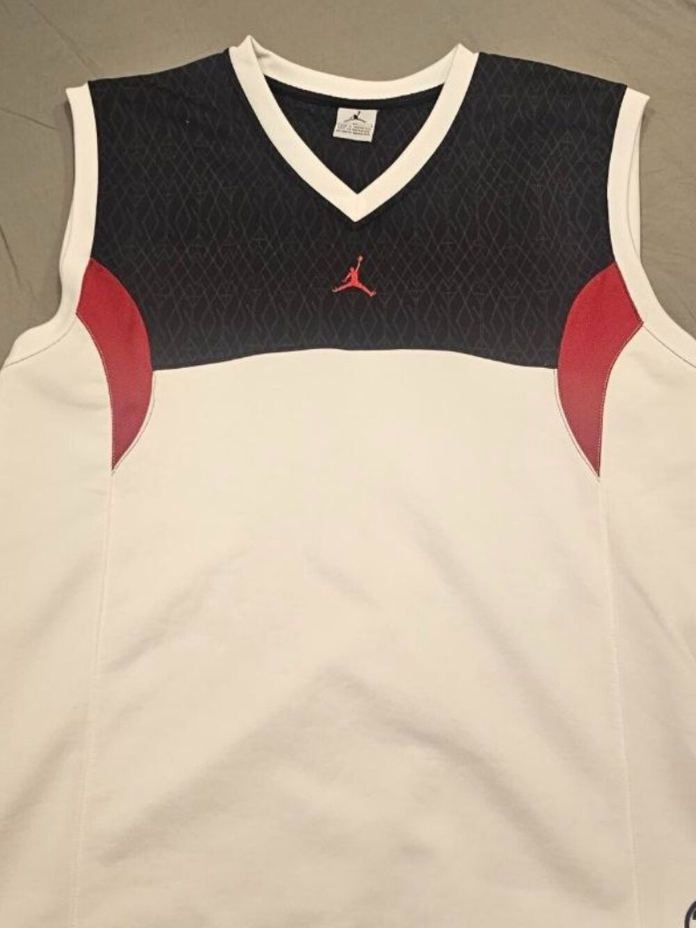 Jordan Brand #23 White, Black & Red Basketball Jersey Size Youth XL